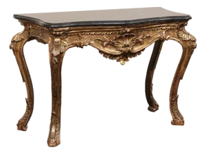 Italian Rococo Marble Top Console, 19th C.