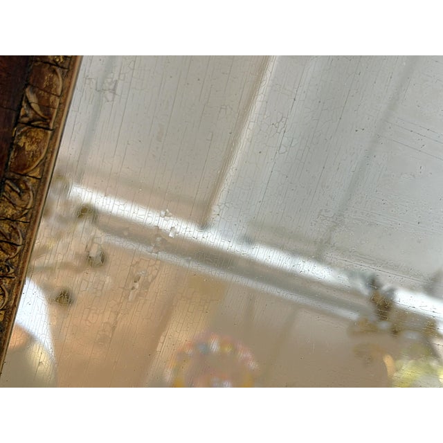 Antique English George II Solid Mahogany Mirror With Swan Neck Pediment and Shell Cartouche For Sale - Image 15 of 18