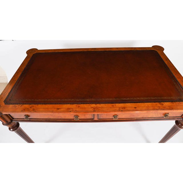 Vintage Birdseye Maple Desk in the style of Gillows, 20th Century For Sale - Image 6 of 17