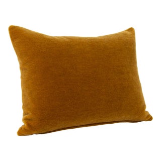 Contemporary Gold Mohair Pillow For Sale