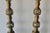 Vintage Altar Size Pierced Brass Floor Candlestick Holders Ornate Reticulated Design Mid Century For Sale - Image 11 of 15