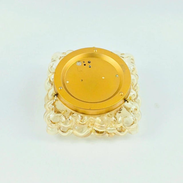 Mid-Century Modern Amber Bubble Glass Flush Mount by Helena Tynell for Limburg, Germany, 1970s For Sale - Image 11 of 14