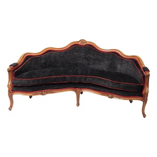Rococo Style Sofa with Shaped Curved Front For Sale