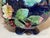 Late 19th Century Late 19th Century Barbotine Majolica Flowers and Cherries Cobalt Blue Footed Basket Jardiniere For Sale - Image 5 of 12