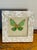 Original Butterfly Painting on Canvas in Mother of Pearl Frame For Sale - Image 4 of 4