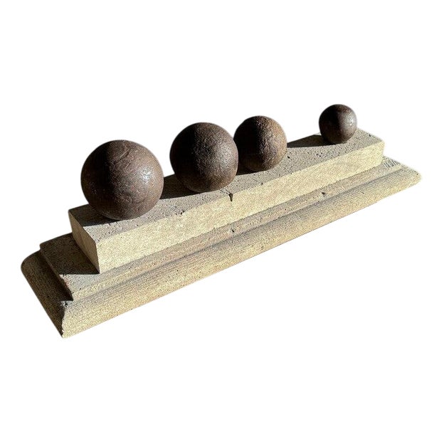 Cannonballs on Pedestal by Walter De Buck, Set of 4 For Sale