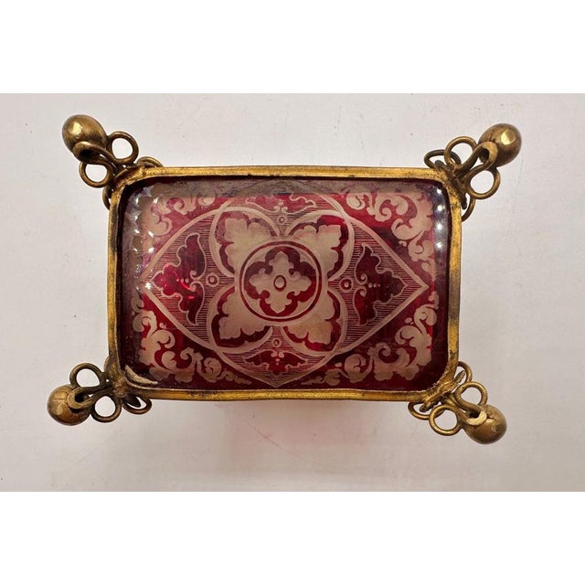 Bohemian Glass Jewelery Box, 1800s For Sale - Image 3 of 12