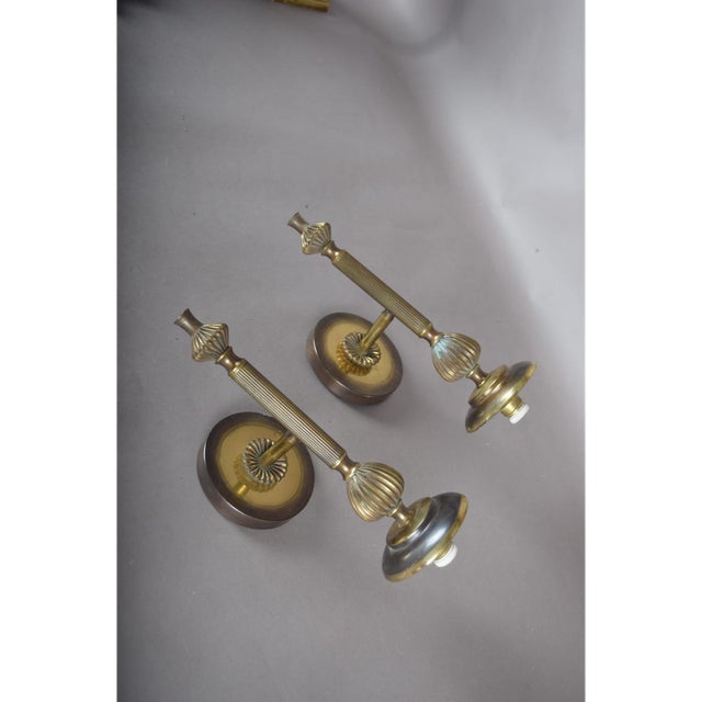 Vintage Brass Wall Lights, 1940s, Set of 2 For Sale - Image 4 of 8