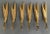 Vintage 24Kt Gold-Plated Cocktail Forks With Leaf Handles- Set of 6 For Sale - Image 4 of 10