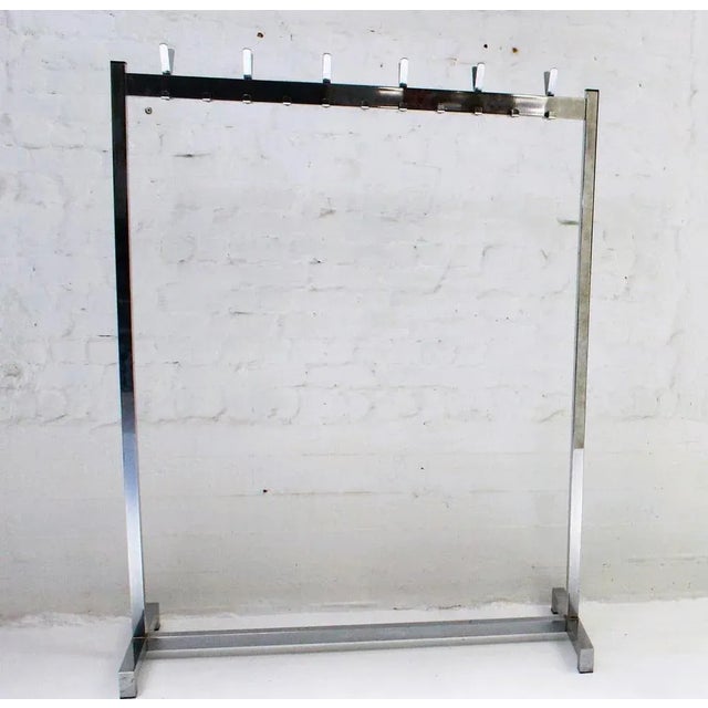 Silver Vintage Chrome Coat Rack For Sale - Image 8 of 8