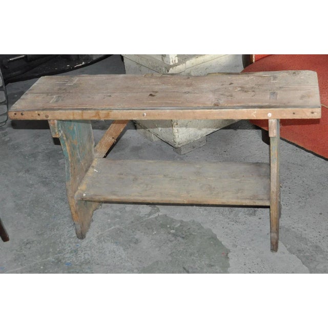 Small Antique Country Seat Bench For Sale - Image 4 of 4