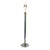 Vintage 1970s Mid-Century Italian Bicolor Chrome and Brass Tall Floor Lamp For Sale