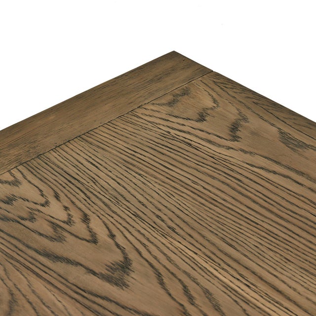 Light, worn oak shapes a streamlined coffee table with a naturally minimalist look.