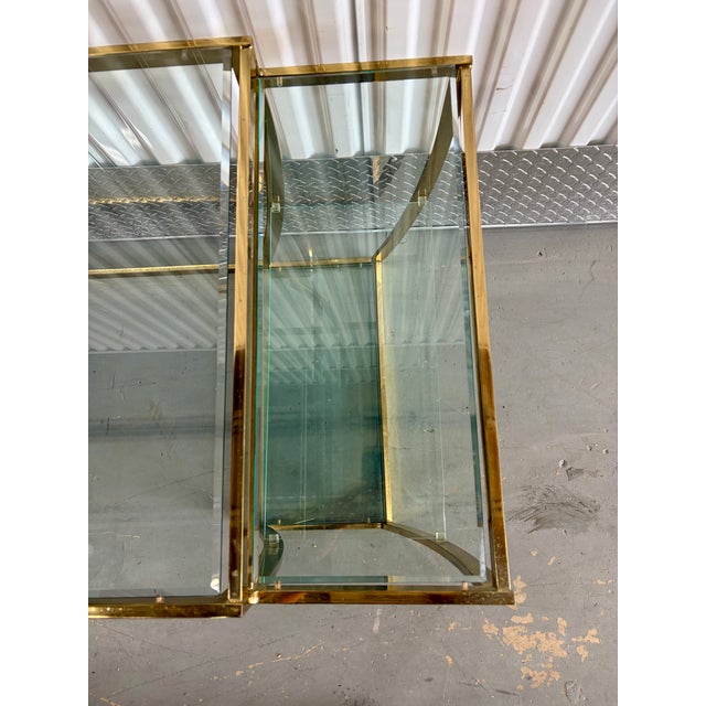 Hollywood Regency Brass Vanity / Desk in the Milo Baughman Style. Circa 1970s For Sale - Image 13 of 18