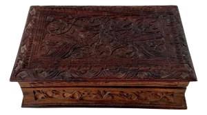 Hand Carved Hinged Box