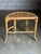 1970s Burnt Bamboo and Rattan Demilune Console Table For Sale - Image 11 of 12