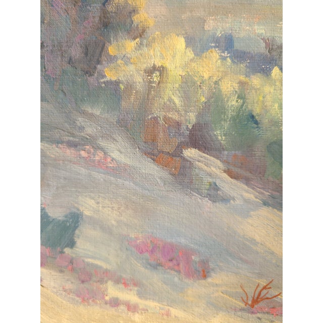 Beige Norman Hart 1940s Palm Springs California Desert Oil Painting For Sale - Image 8 of 16