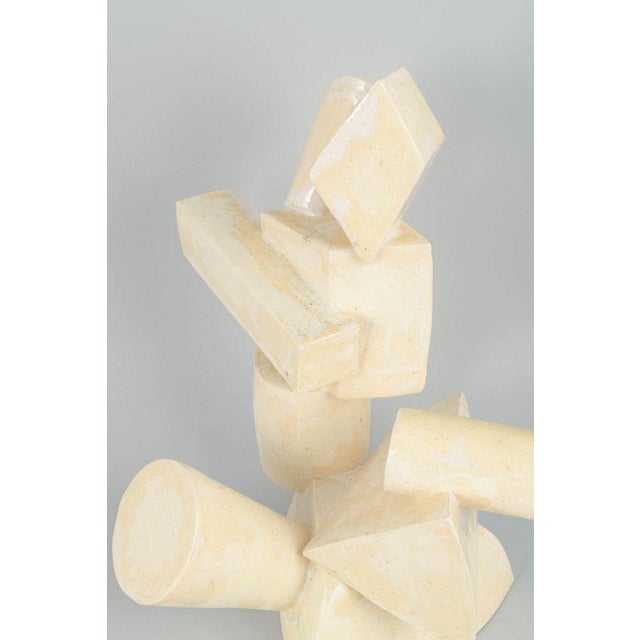Christina muff, contemporary danish ceramic artist (born 1971). Monumental sculpture, cubistic style. The stoneware...