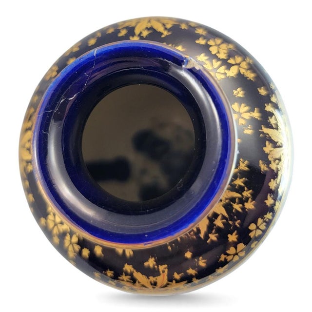 Ceramic Japanese Meiji Cobalt and Gilded Kyoto Satsuma Vases from Kinkozan, 1890s, Set of 2 For Sale - Image 7 of 16