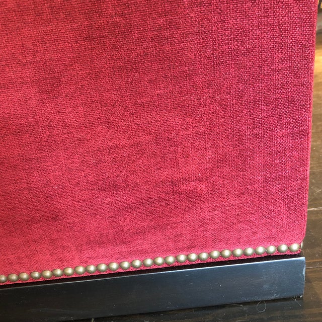 Traditional Clarence House Nailhead Ottomans - A Pair For Sale - Image 3 of 11