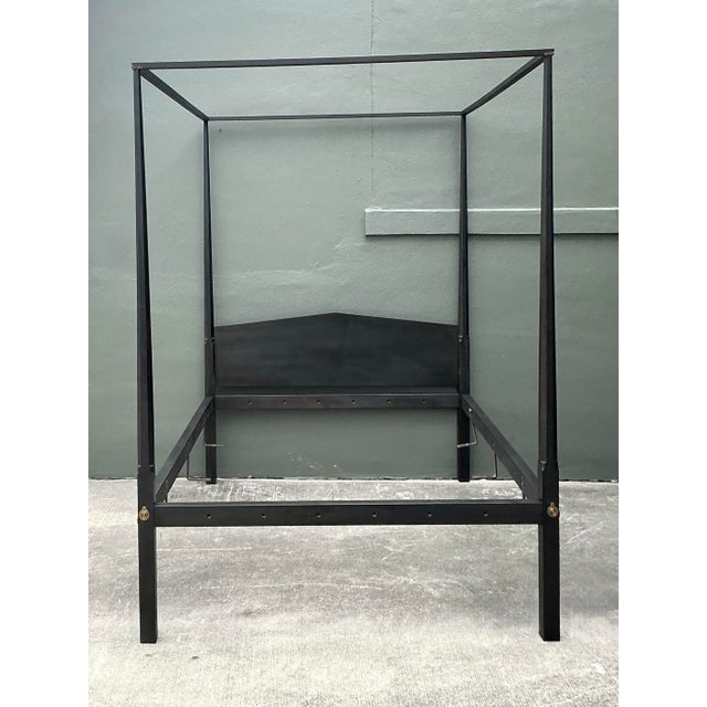 Vintage Boho Shaker Style Full Canopy Bed For Sale - Image 9 of 12