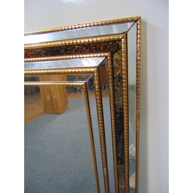 Italian Italian Gilt Stacked Mirror Framed Mirror For Sale - Image 3 of 6