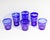 Blue Cut to Clear Tumblers and Glasses For Sale - Image 4 of 5