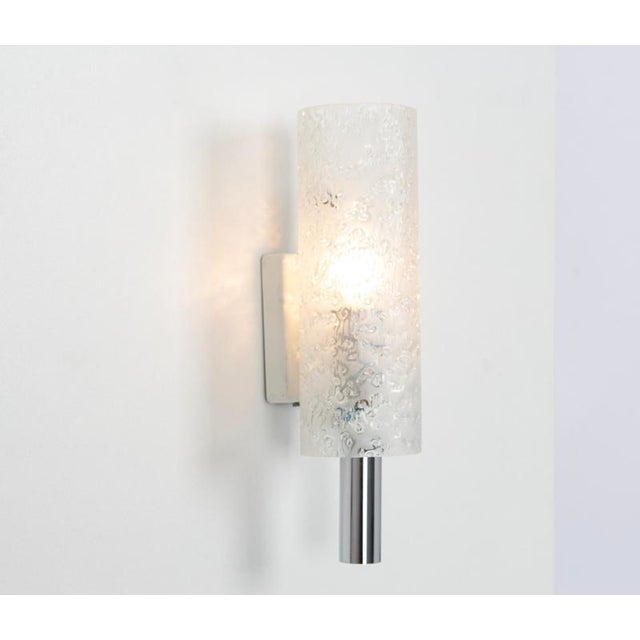 Glass Wall Sconces attributed to Doria, Germany, 1960s, Set of 2 For Sale - Image 8 of 9
