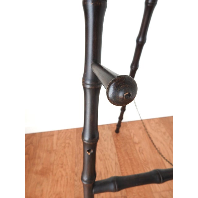 Brown Faux Bamboo Floor Easel Display Stand Foldable Wood Easel Dark Brown Finish For Sale - Image 8 of 14