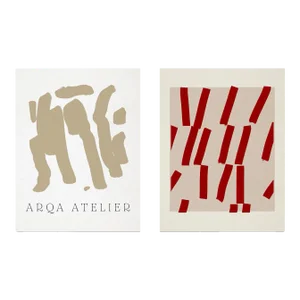 Contemporary Minimalist Abstract Giclee Prints - a Pair