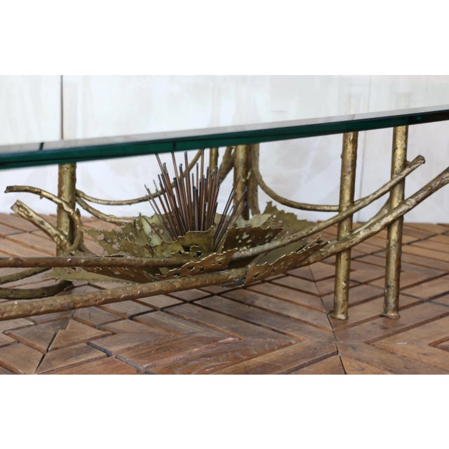 Metal Mid-Century Modern Brutalist Lotus Coffee Table, Circa 1960s For Sale - Image 7 of 18