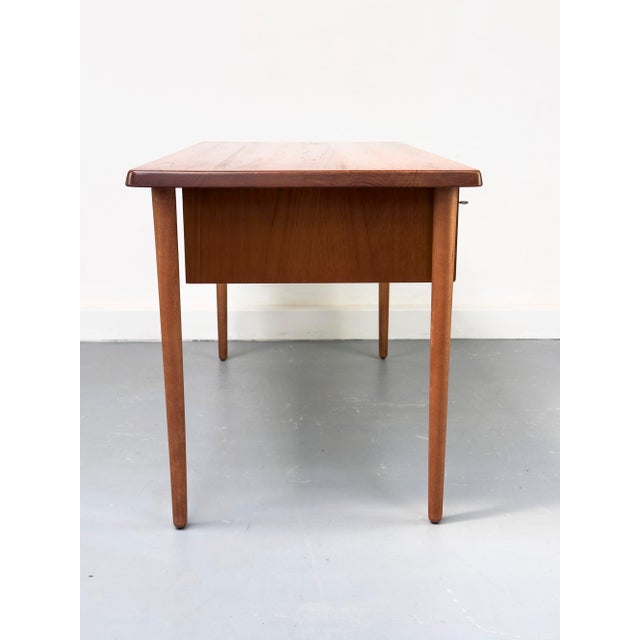 Wood Vintage Teak Desk with Drawers, 1960s For Sale - Image 7 of 18