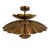 Handmade Brass Lotus Ceiling Light, Antique Brass Scalloped Semi Flush Mount, Floral Ceiling Fixture for Bedroom, Hallway & Living Room For Sale - Image 11 of 13