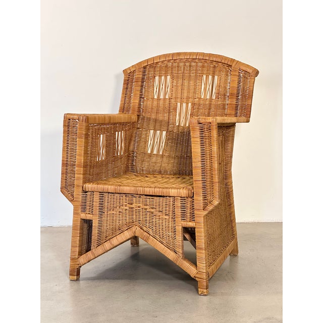 Ascona Wicker Armchair by Vivai Del Sud, 1970s For Sale - Image 11 of 18