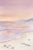 Pastel Coastal Shoreline, Minimalist Beach Seascape Art Print, 24″ × 36″ For Sale