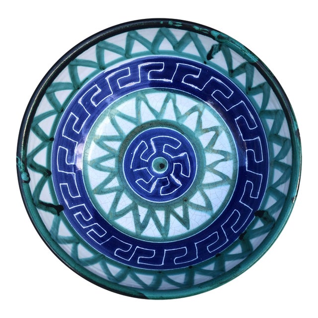 1950s Mid-Century Modern French Ceramic Bowl Robert Picault Vallauris For Sale