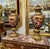 French Luxury French Burgundy Porcelain Vase With Hand-Painted Musical Scene, Bronze Swan Handles & Gold Leaf Details For Sale - Image 3 of 3
