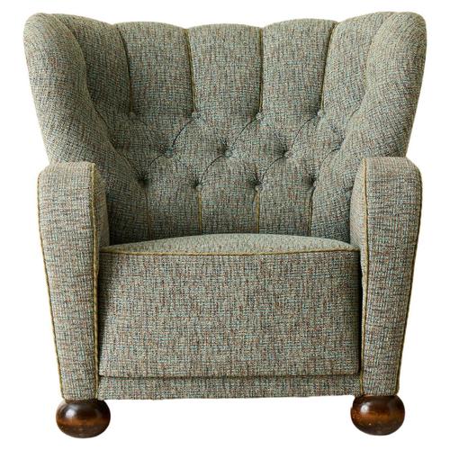 Gray Aulanko Easy Chair attributed to Märta Blomstedt for Häämenlinna, Finland, 1940s For Sale - Image 8 of 8