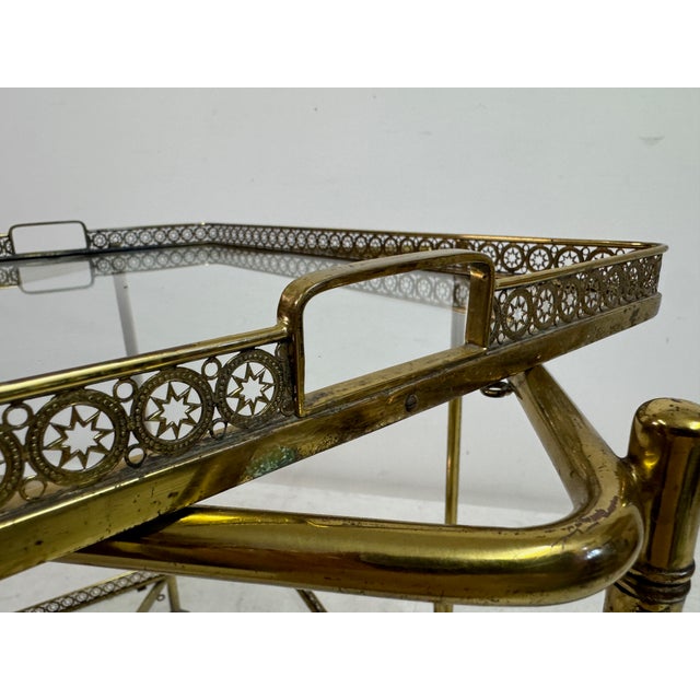French Brass Drinks Trolley, 1960s For Sale - Image 15 of 18
