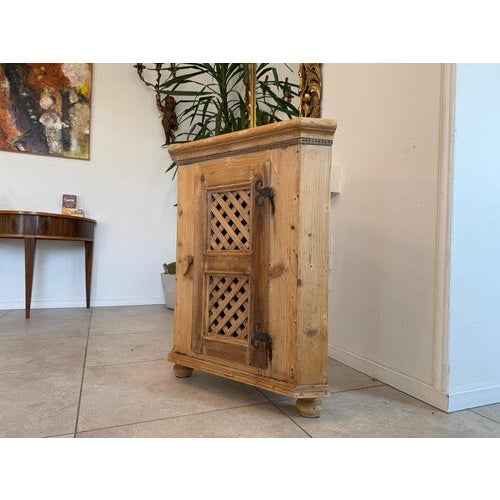 Rustic Farmhouse Corner Cupboard For Sale - Image 10 of 10