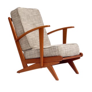 Mid-Century Spindle Lounge Chair, 1960s For Sale