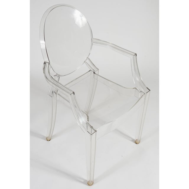 Transparent Vintage Acrylic Louis Ghost Chair by Philippe Starck for Kartell For Sale - Image 8 of 9