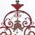 This elegant French chandelier, dating to circa 1945, is crafted from hand-forged painted iron with a striking scrolling...