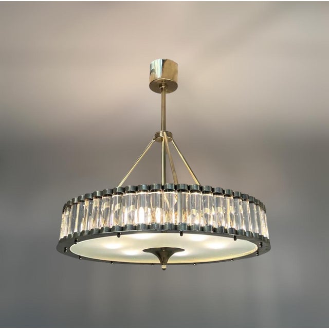 Not Yet Made - Made To Order 21st Century Murano Drum Chandelier by Fabio LTD For Sale - Image 5 of 8