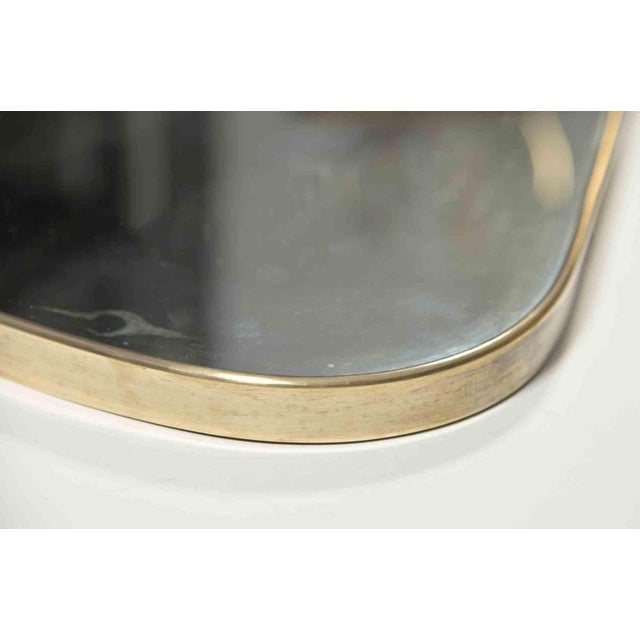 Midcentury Brass Mirror, italian production. Good condition.