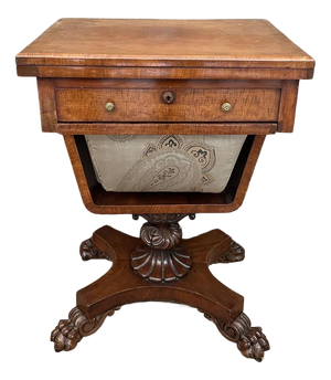 Antique Sewing Table in Mahogany