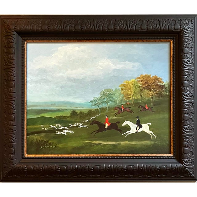 Dutch School English Fox Hunting Scene, by Satori Gregorakis For Sale - Image 4 of 4