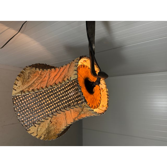 Brown Brutalist Wrought Iron Wall Lamp, 1970s For Sale - Image 8 of 15