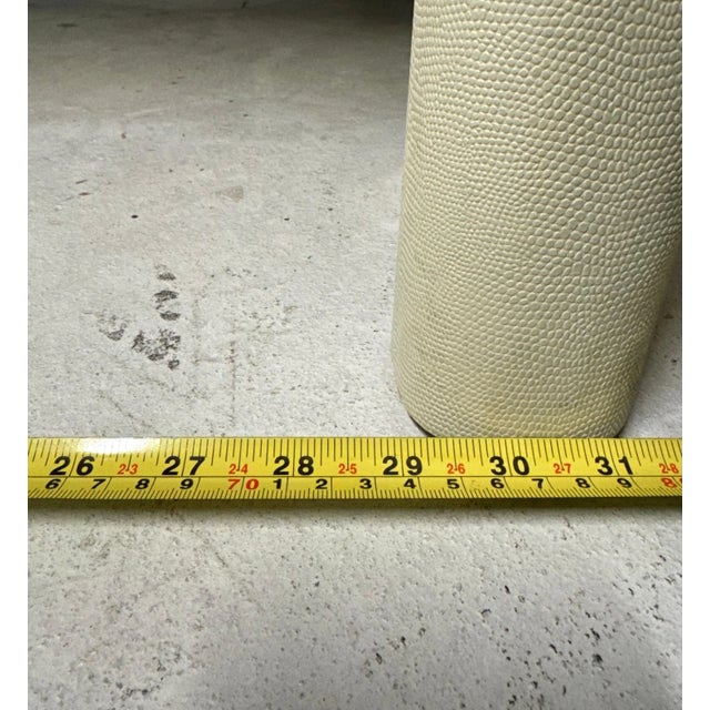 White Lizard Leather & Chrome Parsons Games Table, Attributed Karl Springer For Sale - Image 11 of 11