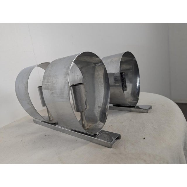 Space Age Chrome Wall Lights, Set of 2 For Sale - Image 5 of 6